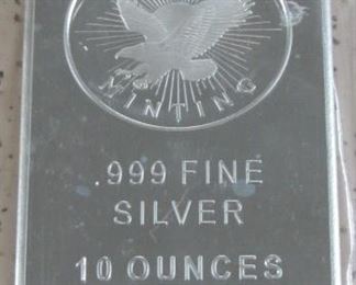 10 Ounce Silver Bar
