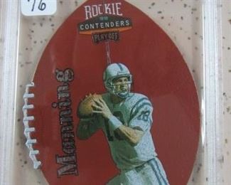 PSA Graded Peyton Manning Rookie Leather Card