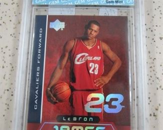 Gem Graded Lebron James Rookie Basketball Card
