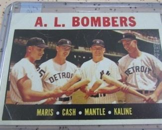 1964 Topps A.L. Bombers Baseball Card - Maris - Cash - Mantle - Kaline