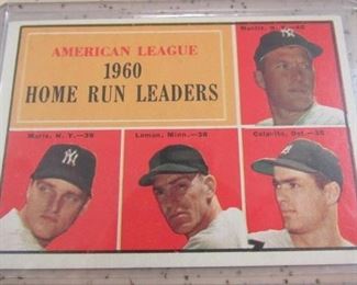 1960 Topps American League Home Run Leaders Card