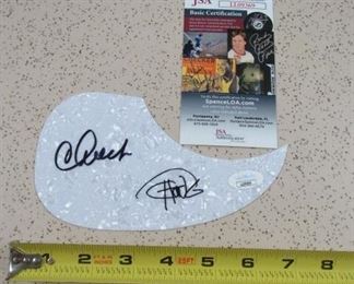 Cheech & Chong Autographed Guitar Pickguard 