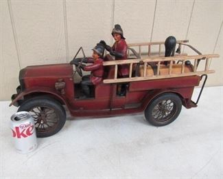 Large Wood & Metal Fire Engine