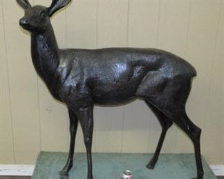 47" Tall Cast Aluminum Doe Statue 