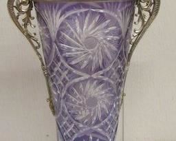 Cut Crystal & Brass Urn