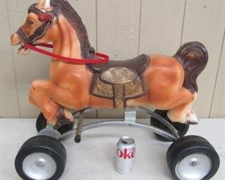1971 Empire Child's Toy Horse - Horse Rolls When Child Rocks Back & Forth