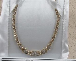 14K Gold 5 ct tw Diamond Necklace
