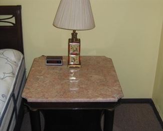 End Table rose marble top 2pcs