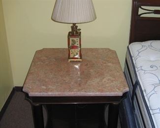 End Table with rose marble top