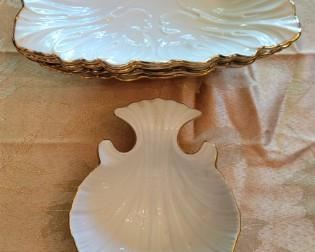 Lenox China 5 Triagular Candy dishes 7in., 1 Nut dish