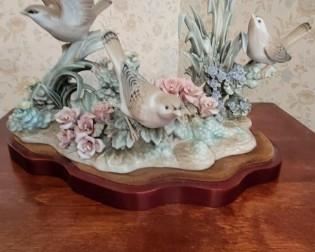 Llardo Porcelain Spring Birds 9H X 15W