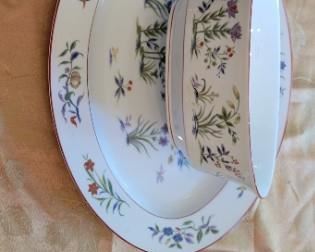 Sango China Queens Garden Serving plate and Bowel