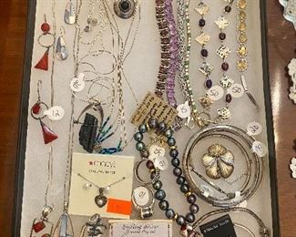 Sterling silver jewelry.