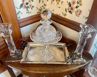 Pretty crystal, including Waterford.