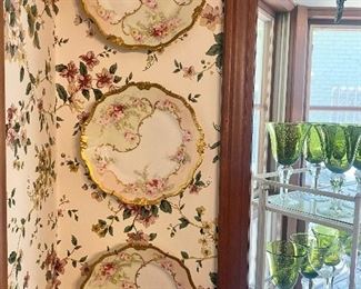 Limoges painted plates.