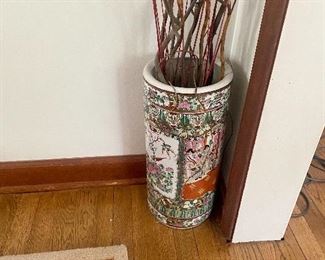 Asian ceramic umbrella stand.