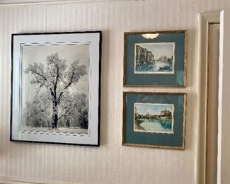 Ansel Adams print & European scenes.