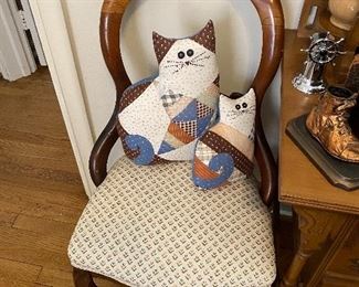 Victorian balloon back chair.