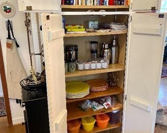 Cookbooks, bar accessories & serving plates.