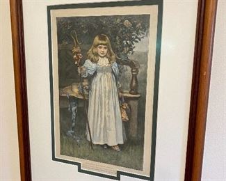 Norman Prescott Davies' Little Bo-Peep colored print.