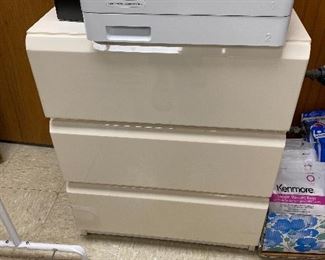 Vintage 3-drawer lacquered nightstand.  Matching dressers also available.