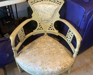 Cool Chinoiserie corner chair.