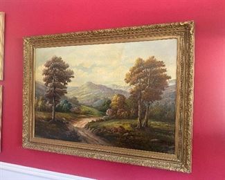 Large oil painting by Thomas Manning Moore.