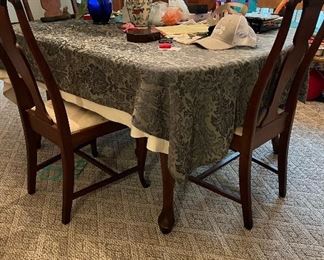 Dining table and chairs