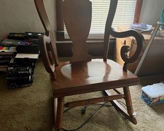 Solid wood rocking chair