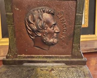Lincoln metal bookends