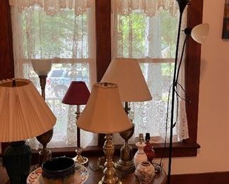Variety of table and floor lamps