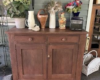 Beautiful solid wood primitive cabinet