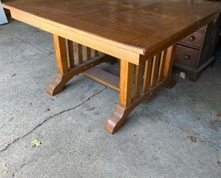 Solid wood mission style table