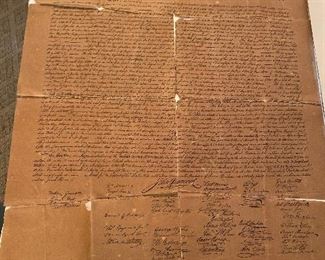 1895 printing of the Declaration of Independence—Sherwood Lithograph Co, printed for the Chicago Tribune to commemorate the 4th of July.