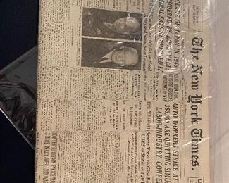 New York Times vintage newspaper 1945