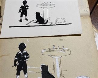 Original illustrations with accompanying printed piece