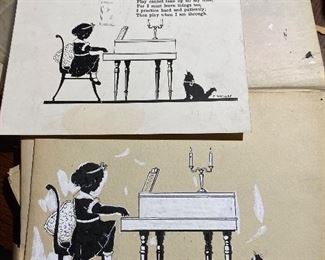 Original illustrations with accompanying printed piece