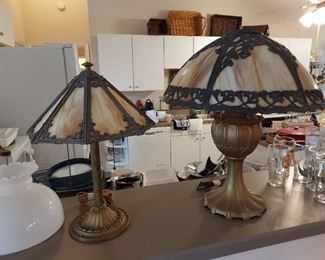 Slag glass lamp. Tiffany style lamp