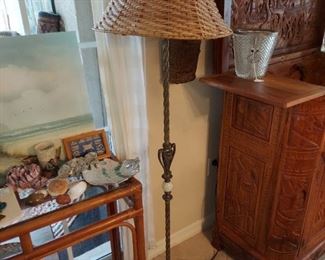 Victorian marble base lamp