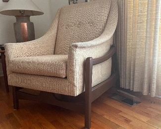 MCM Tweed Fabric Rocking Chair