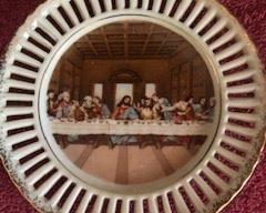 religious wall hanging dish