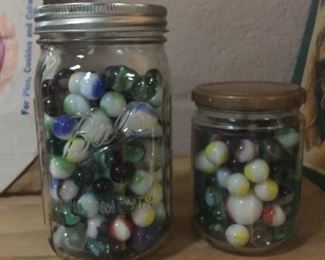 Marbles. Hard to go wrong with a jar of colorful marbles. 