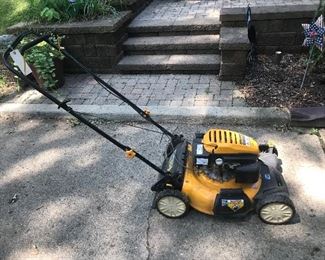 A Cub Cadet mower is ready to help tackle lawns. 