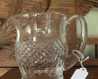 A pretty pitcher that’s heavy enough to do double duty holding drinks or flatware. 