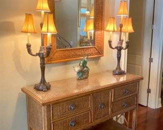 Tommy Bahama by Lexington entry table and mirror