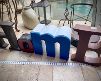 Many letters of different sizes - have openings in back to be lit up 
