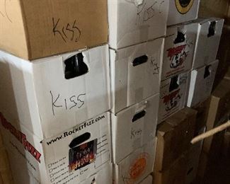 Cases of soda pop.  Hundreds of cases 