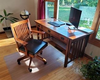cherry desk with office chair$200