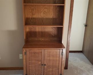 Hutch with shelves - solid wood. $75