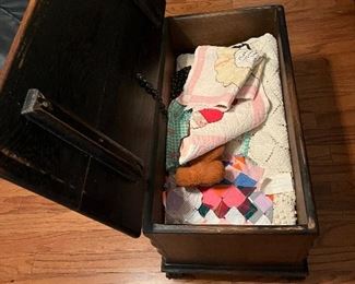 Inside craved blanket box